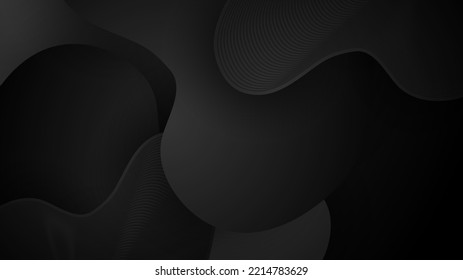 Black abstract background with dark concept. Vector Illustration.