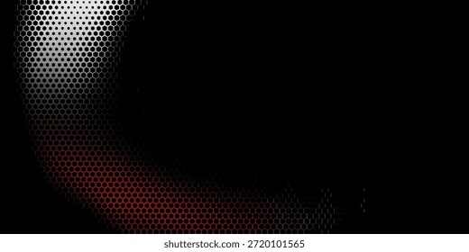 Fondo abstracto negro Está decorado con patrones gráficos para lucir relajado con rejillas metálicas que se pueden usar en el diseño de medios.