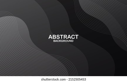 Black abstract background design. Fluid shapes composition. Eps10 vector