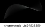 Black abstract background design. Modern wavy line pattern in monochrome colors. Premium stripe texture netural soft light lux grey