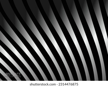 Diseño de fondo abstracto negro. Patrón de líneas onduladas modernas. En monocromo. Textura de línea premium para banners digitales, fondos empresariales. Plantilla de vector horizontal oscuro.