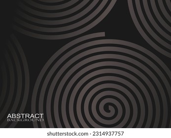 Schwarzes abstraktes Hintergrunddesign. Moderne Linienmuster (Guilloche-Kurven) in einfarbigen Farben. Premium-Textur für Banner, Business-Hintergründe. Dunkle horizontale Vektorvorlage.