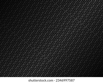 Diseño de fondo abstracto negro. Patrón de líneas onduladas modernas (curvas guilloches) en colores monocromos. Textura de línea premium para banners, banners, fondos empresariales. Plantilla de vector horizontal oscuro.