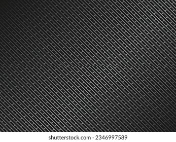 Diseño de fondo abstracto negro. Patrón de líneas onduladas modernas (curvas guilloches) en colores monocromos. Textura de línea premium para banners, banners, fondos empresariales. Plantilla de vector horizontal oscuro.