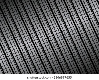 Black abstract background design. Modern wavy lines pattern (guilloche curves) in monochrome colors. Premium line texture for banners, banners, business backgrounds. Dark horizontal vector template.