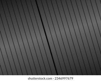 Schwarzes abstraktes Hintergrunddesign. Moderne Linienmuster (Guilloche-Kurven) in einfarbigen Farben. Premium-Textur für Banner, Banner, Business-Hintergründe. Dunkle horizontale Vektorvorlage.