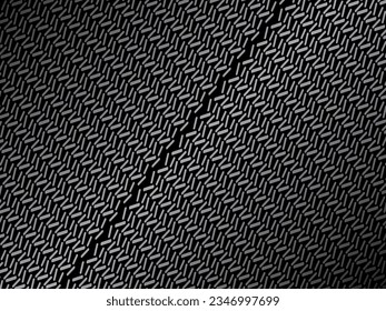 Black abstract background design. Modern wavy lines pattern (guilloche curves) in monochrome colors. Premium line texture for banners, banners, business backgrounds. Dark horizontal vector template.
