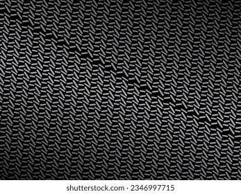 Diseño de fondo abstracto negro. Patrón de líneas onduladas modernas (curvas guilloches) en colores monocromos. Textura de línea premium para banners, banners, fondos empresariales. Plantilla de vector horizontal oscuro.