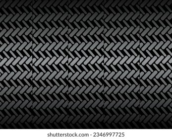 Black abstract background design. Modern wavy lines pattern (guilloche curves) in monochrome colors. Premium line texture for banners, banners, business backgrounds. Dark horizontal vector template.
