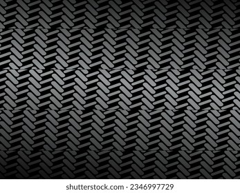 Diseño de fondo abstracto negro. Patrón de líneas onduladas modernas (curvas guilloches) en colores monocromos. Textura de línea premium para banners, banners, fondos empresariales. Plantilla de vector horizontal oscuro.