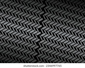 Diseño de fondo abstracto negro. Patrón de líneas onduladas modernas (curvas guilloches) en colores monocromos. Textura de línea premium para banners, banners, fondos empresariales. Plantilla de vector horizontal oscuro.