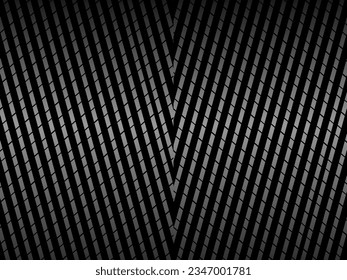 Diseño de fondo abstracto negro. Patrón de líneas onduladas modernas (curvas guilloches) en colores monocromos. Textura de línea premium para banners, banners, fondos empresariales. Plantilla de vector horizontal oscuro.