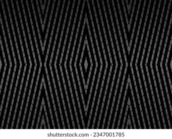 Schwarzes abstraktes Hintergrunddesign. Moderne Linienmuster (Guilloche-Kurven) in einfarbigen Farben. Premium-Textur für Banner, Banner, Business-Hintergründe. Dunkle horizontale Vektorvorlage.