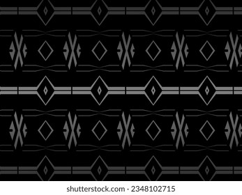 Black abstract background design. Modern wavy lines pattern (guilloche curves) in monochrome colors. Premium line texture for banners, banners, business backgrounds. Dark horizontal vector template.