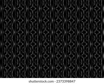 Diseño de fondo abstracto negro. Patrón de líneas onduladas modernas (curvas guilloches) en colores monocromos. Textura de línea premium para banner, fondo de negocio. Plantilla de vector horizontal oscuro.