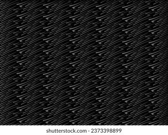 Black abstract background design. Modern wavy lines (guilloche curves) pattern in monochrome colors. Premium line texture for banner, business background. Dark horizontal vector template.
