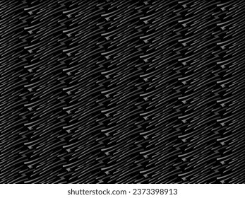 Diseño de fondo abstracto negro. Patrón de líneas onduladas modernas (curvas guilloches) en colores monocromos. Textura de línea premium para banner, fondo de negocio. Plantilla de vector horizontal oscuro.