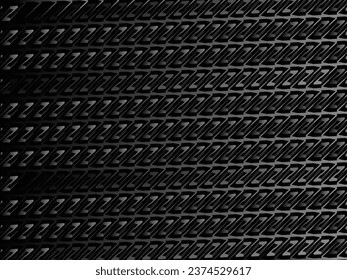 Diseño de fondo abstracto negro. Patrón de líneas onduladas modernas (curvas guilloches) en colores monocromos. Textura de línea premium para banner, fondo de negocio. Plantilla de vector horizontal oscuro.