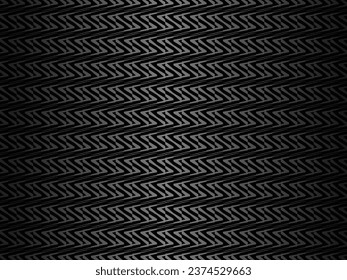 Black abstract background design. Modern wavy lines (guilloche curves) pattern in monochrome colors. Premium line texture for banner, business background. Dark horizontal vector template.