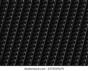 Black abstract background design. Modern wavy lines (guilloche curves) pattern in monochrome colors. Premium line texture for banner, business background. Dark horizontal vector template.