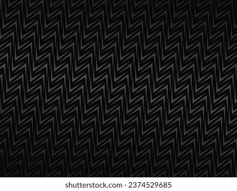 Diseño de fondo abstracto negro. Patrón de líneas onduladas modernas (curvas guilloches) en colores monocromos. Textura de línea premium para banner, fondo de negocio. Plantilla de vector horizontal oscuro.