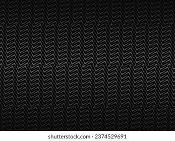 Black abstract background design. Modern wavy lines (guilloche curves) pattern in monochrome colors. Premium line texture for banner, business background. Dark horizontal vector template.