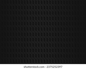 Black abstract background design. Modern ornament metal background. Premium line texture for banner, business background. Dark horizontal vector template.