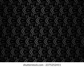 Black abstract background design. Modern ornament metal background. Premium line texture for banner, business background. Dark horizontal vector template.