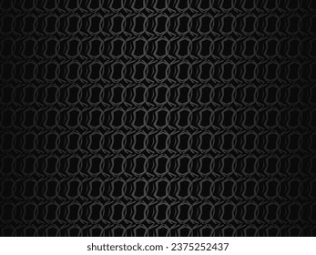 Black abstract background design. Modern ornament metal background. Premium line texture for banner, business background. Dark horizontal vector template.