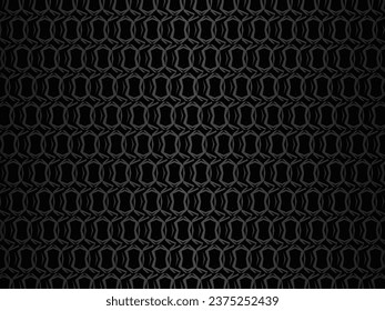 Diseño de fondo abstracto negro. Fondo de metal ornamento moderno. Textura de línea premium para banner, fondo de negocio. Plantilla de vector horizontal oscuro.