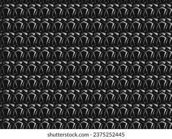 Black abstract background design. Modern ornament metal background. Premium line texture for banner, business background. Dark horizontal vector template.