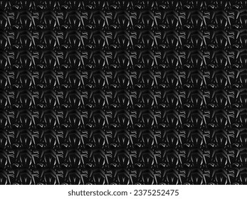 Black abstract background design. Modern ornament metal background. Premium line texture for banner, business background. Dark horizontal vector template.