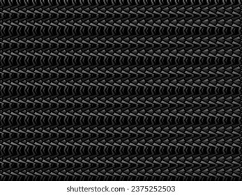 Black abstract background design. Modern ornament metal background. Premium line texture for banner, business background. Dark horizontal vector template.