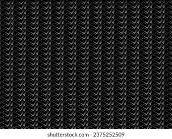 Black abstract background design. Modern ornament metal background. Premium line texture for banner, business background. Dark horizontal vector template.