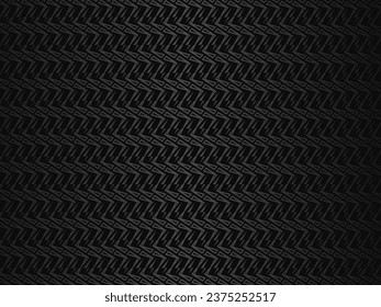Black abstract background design. Modern ornament metal background. Premium line texture for banner, business background. Dark horizontal vector template.