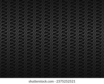 Black abstract background design. Modern ornament metal background. Premium line texture for banner, business background. Dark horizontal vector template.