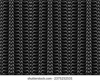 Black abstract background design. Modern ornament metal background. Premium line texture for banner, business background. Dark horizontal vector template.