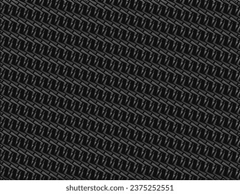 Black abstract background design. Modern ornament metal background. Premium line texture for banner, business background. Dark horizontal vector template.