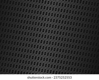Black abstract background design. Modern ornament metal background. Premium line texture for banner, business background. Dark horizontal vector template.