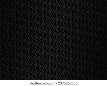 Black abstract background design. Modern ornament metal background. Premium line texture for banner, business background. Dark horizontal vector template.