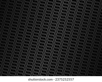Black abstract background design. Modern ornament metal background. Premium line texture for banner, business background. Dark horizontal vector template.