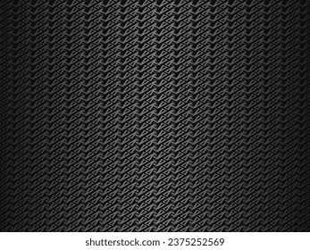 Black abstract background design. Modern ornament metal background. Premium line texture for banner, business background. Dark horizontal vector template.