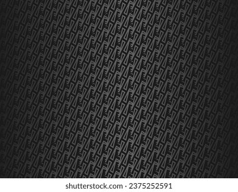 Black abstract background design. Modern ornament metal background. Premium line texture for banner, business background. Dark horizontal vector template.