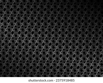 Diseño de fondo abstracto negro. Fondo de metal ornamento moderno. Textura de línea premium para banner, fondo de negocio. Plantilla de vector horizontal oscuro.