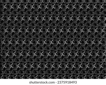 Schwarzes abstraktes Hintergrunddesign. Moderner Metallhintergrund für Ornamente. Premium-Textur für Banner, Business-Hintergrund. Dunkle horizontale Vektorvorlage.