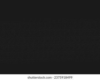 Black abstract background design. Modern ornament metal background. Premium line texture for banner, business background. Dark horizontal vector template.