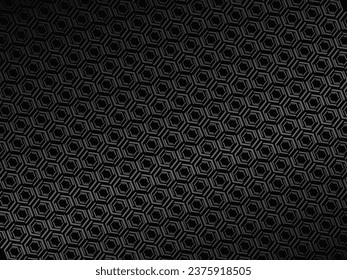 Black abstract background design. Modern ornament metal background. Premium line texture for banner, business background. Dark horizontal vector template.