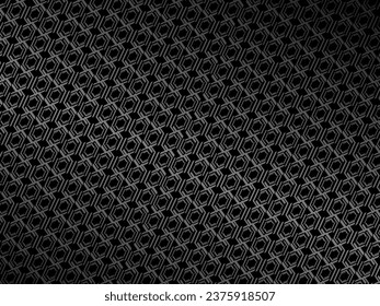 Black abstract background design. Modern ornament metal background. Premium line texture for banner, business background. Dark horizontal vector template.