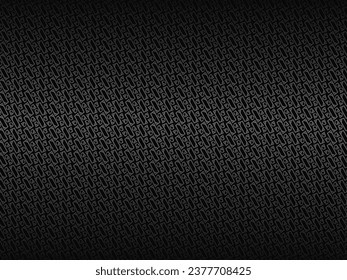 Black abstract background design. Modern ornament metal background. Premium line texture for banner, business background. Dark horizontal vector template.