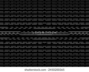 Black abstract background design. Modern pattern in monochrome colors. Premium line texture for banner, business background. Dark vector template.